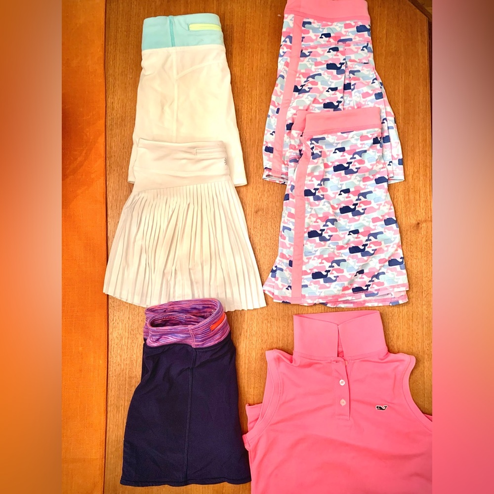 Vineyard Vines and Athleta Girl skirt + top package. Size Medium 10-12.